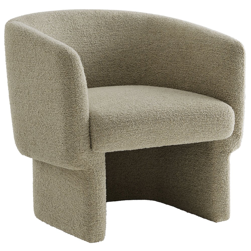 Muse Boucle Fabric Barrel Accent Chair. Picture 1