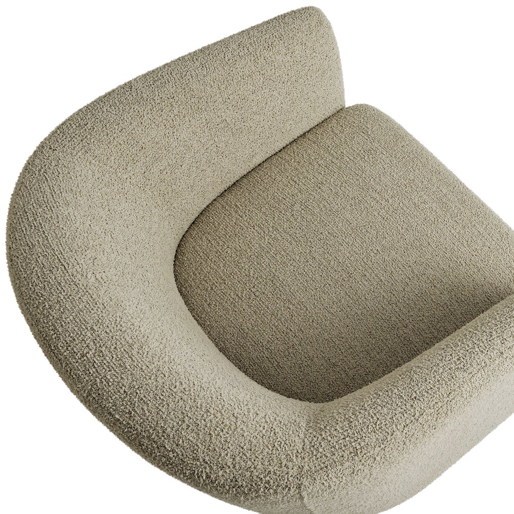 Muse Boucle Fabric Barrel Accent Chair. Picture 7