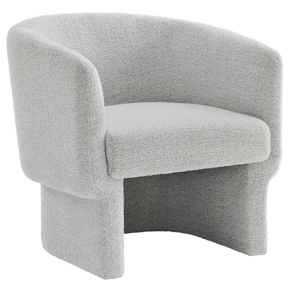 Muse Boucle Fabric Barrel Accent Chair. Picture 1