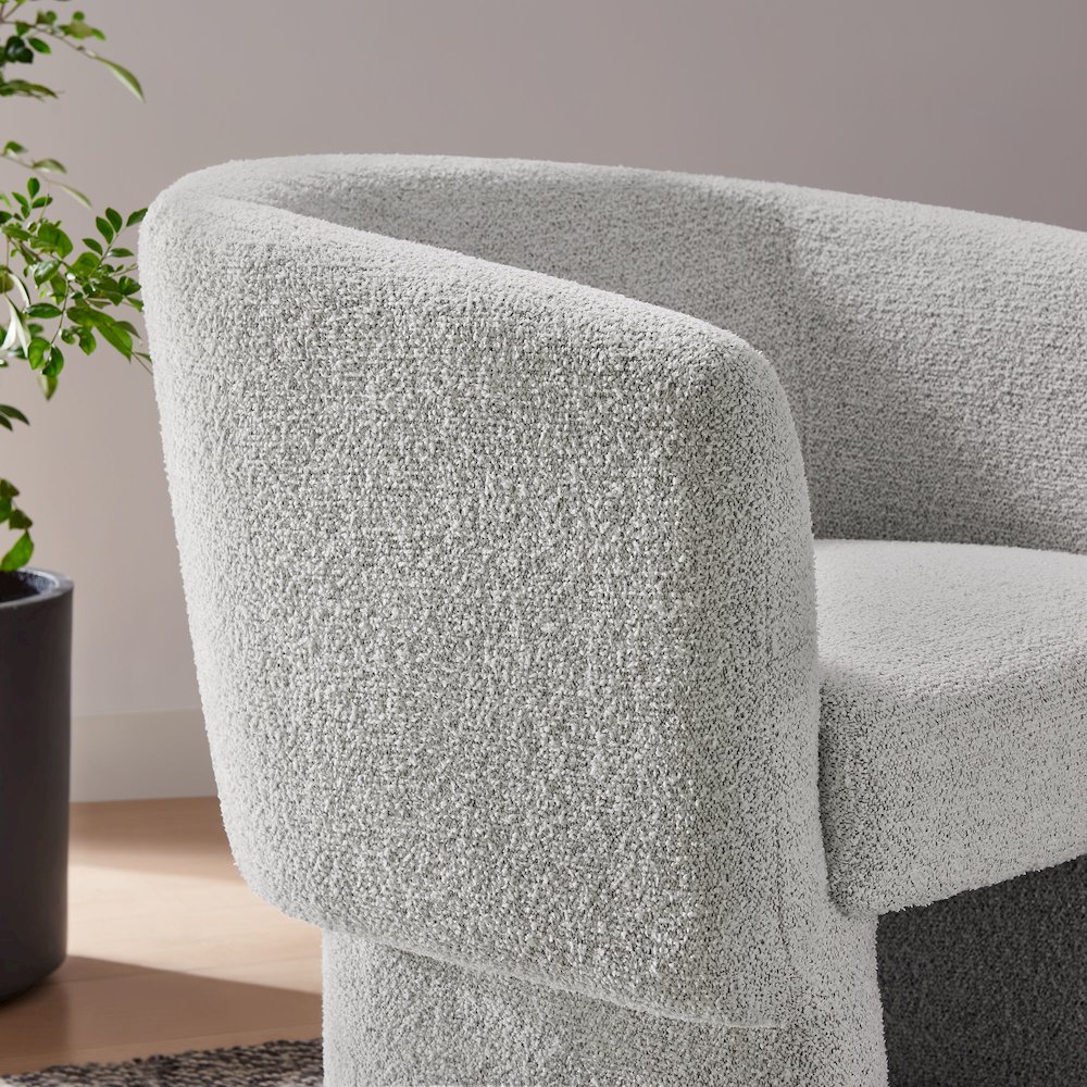 Muse Boucle Fabric Barrel Accent Chair. Picture 9
