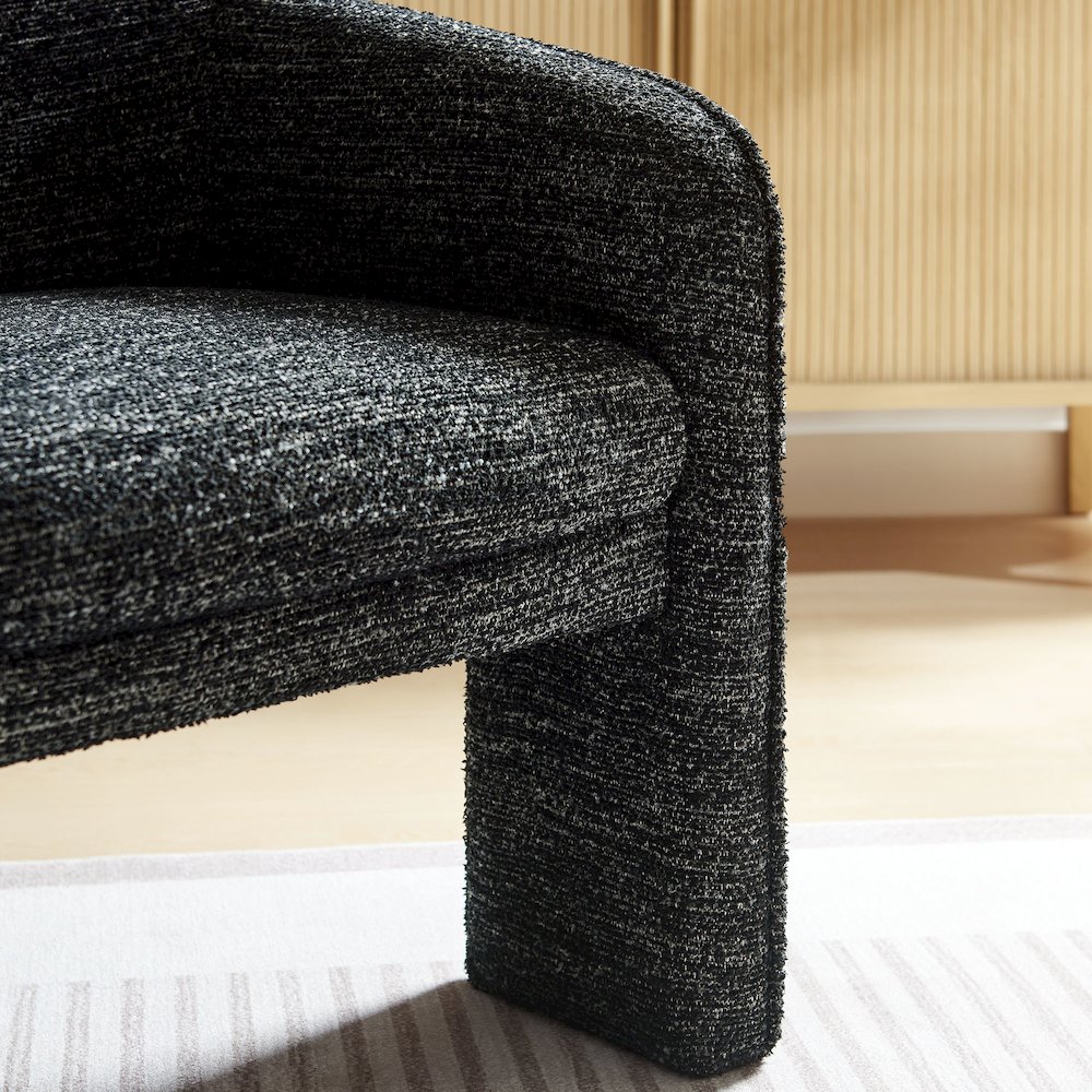 Greer Boucle Fabric Upholstered Accent Armchair. Picture 9