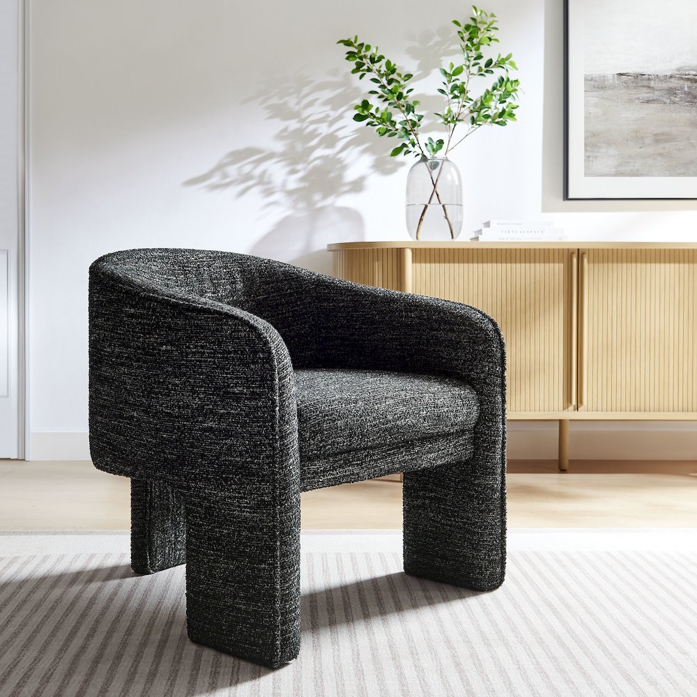 Greer Boucle Fabric Upholstered Accent Armchair. Picture 8