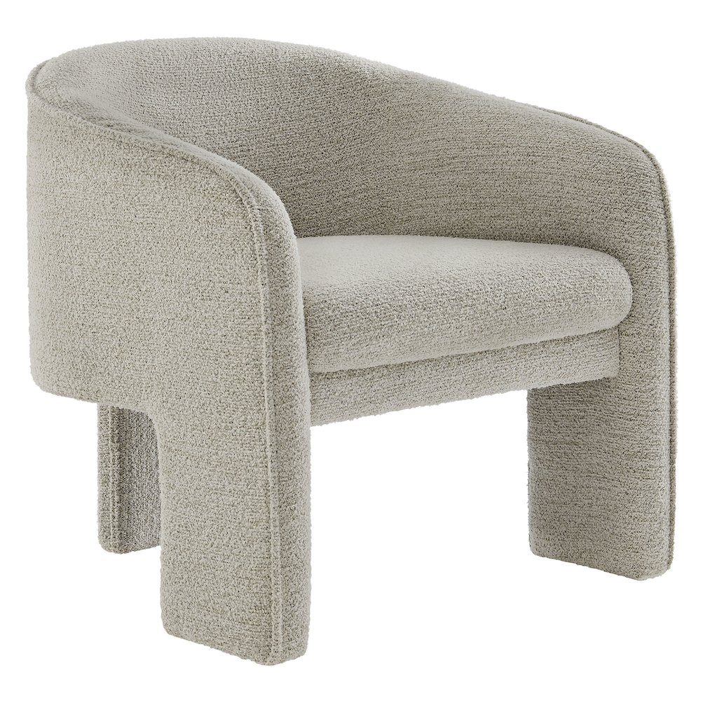 Greer Boucle Fabric Upholstered Accent Armchair. Picture 1