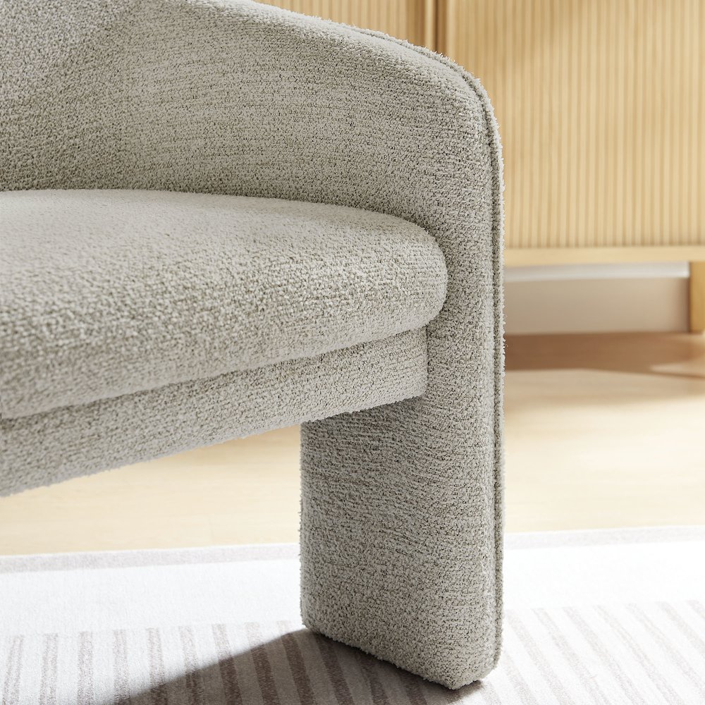Greer Boucle Fabric Upholstered Accent Armchair. Picture 9