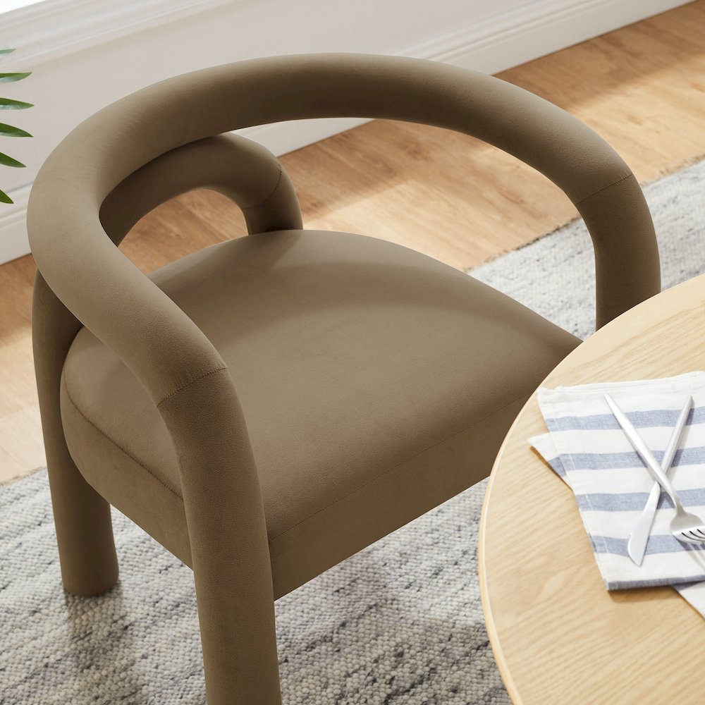 Astrid Performance Velvet Dining Chair. Picture 9