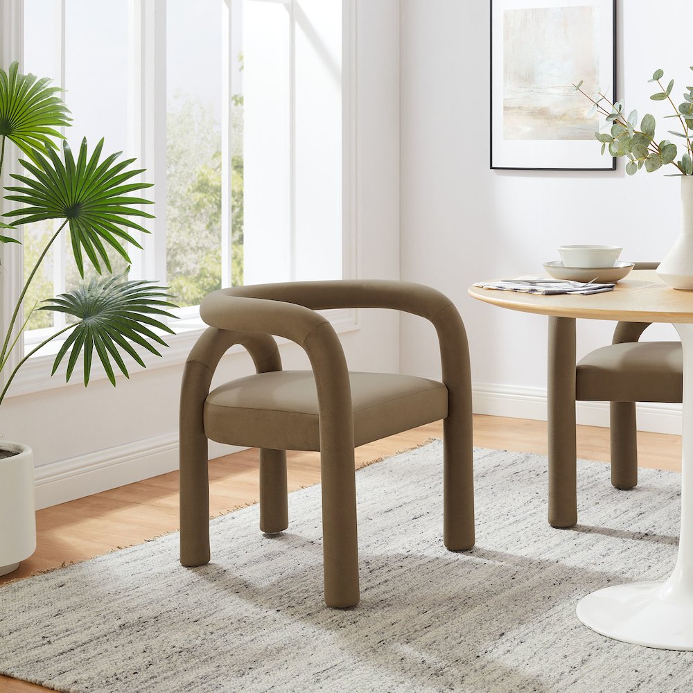 Astrid Performance Velvet Dining Chair. Picture 8