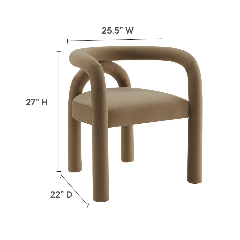 Astrid Performance Velvet Dining Chair. Picture 3