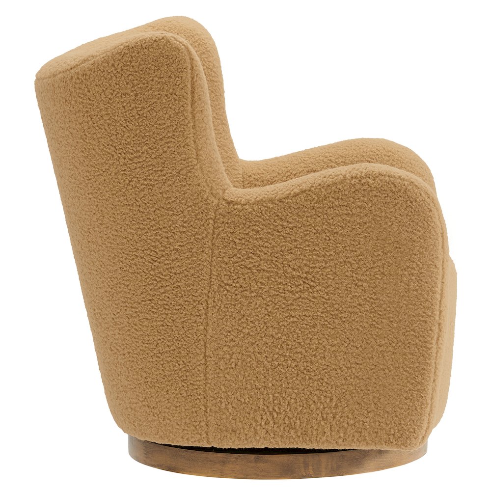 Montrose Wingback Sherpa Swivel Accent Chair. Picture 4