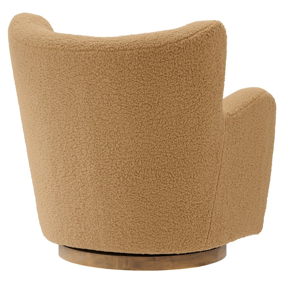 Montrose Wingback Sherpa Swivel Accent Chair. Picture 5
