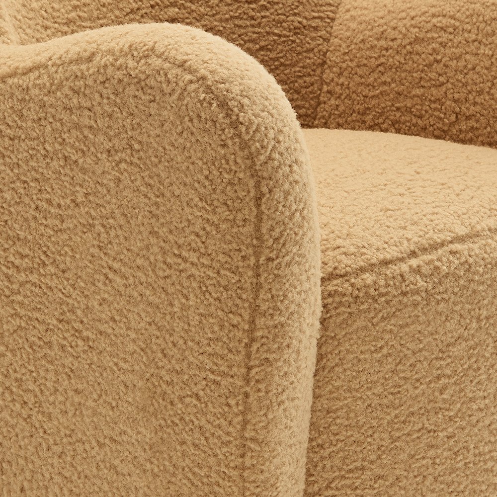 Montrose Wingback Sherpa Swivel Accent Chair. Picture 7