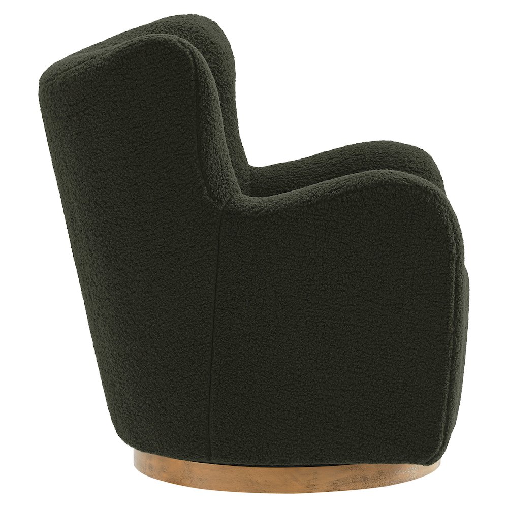 Montrose Wingback Sherpa Swivel Accent Chair. Picture 4