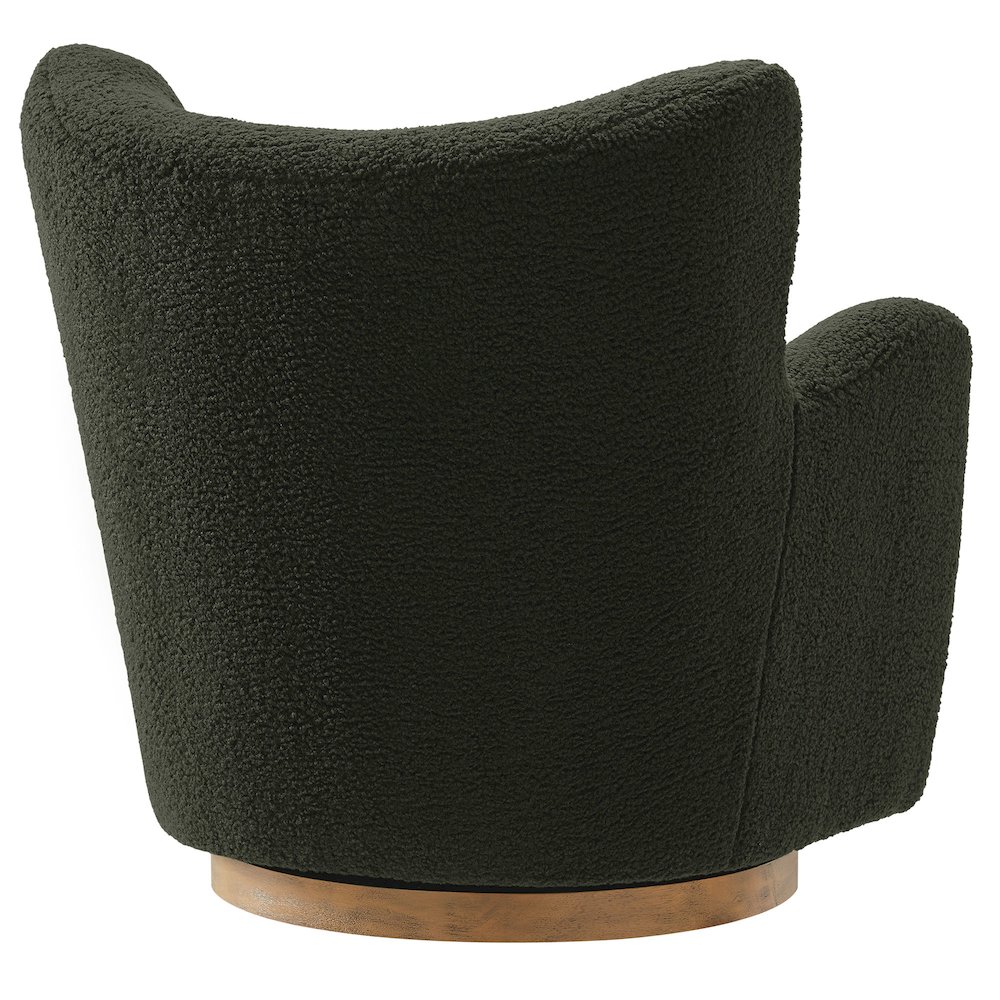 Montrose Wingback Sherpa Swivel Accent Chair. Picture 5