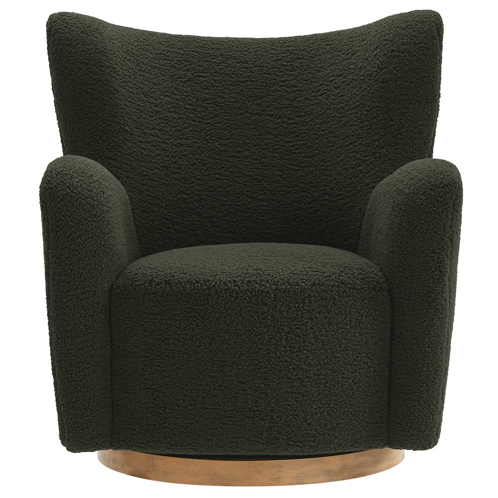 Montrose Wingback Sherpa Swivel Accent Chair. Picture 6