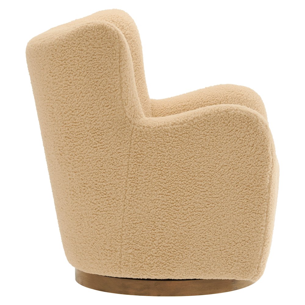 Montrose Wingback Sherpa Swivel Accent Chair. Picture 4