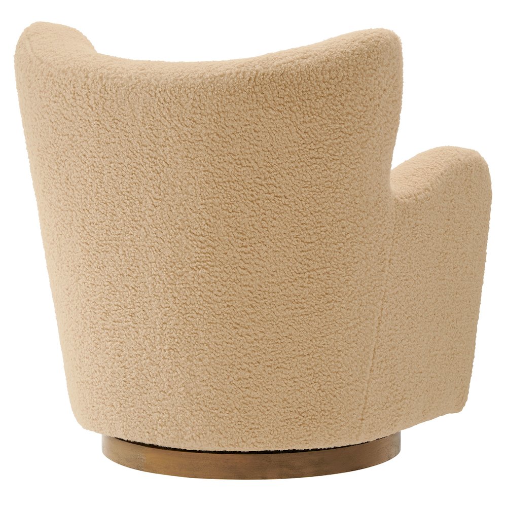 Montrose Wingback Sherpa Swivel Accent Chair. Picture 5