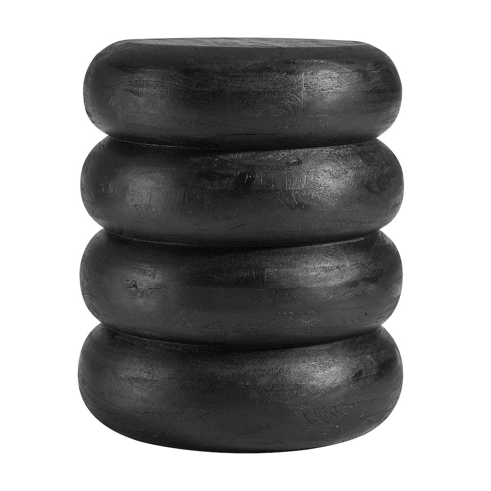 Ellery Round Stacked Wood Side Table. Picture 1