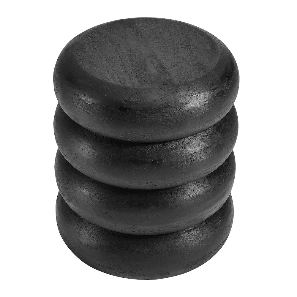 Ellery Round Stacked Wood Side Table. Picture 4