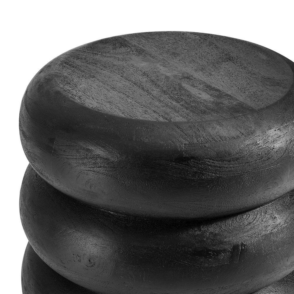 Ellery Round Stacked Wood Side Table. Picture 5