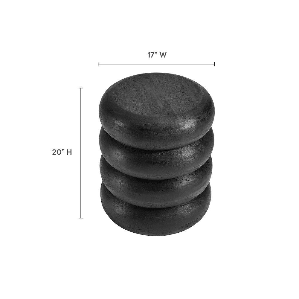 Ellery Round Stacked Wood Side Table. Picture 2