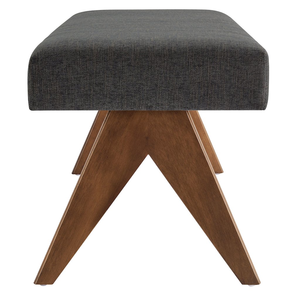 Lyra 47" Fabric Upholstered Bench. Picture 4