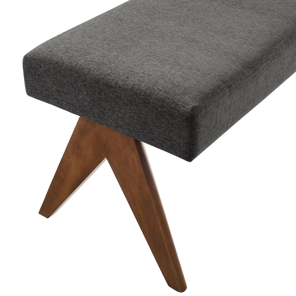 Lyra 47" Fabric Upholstered Bench. Picture 6