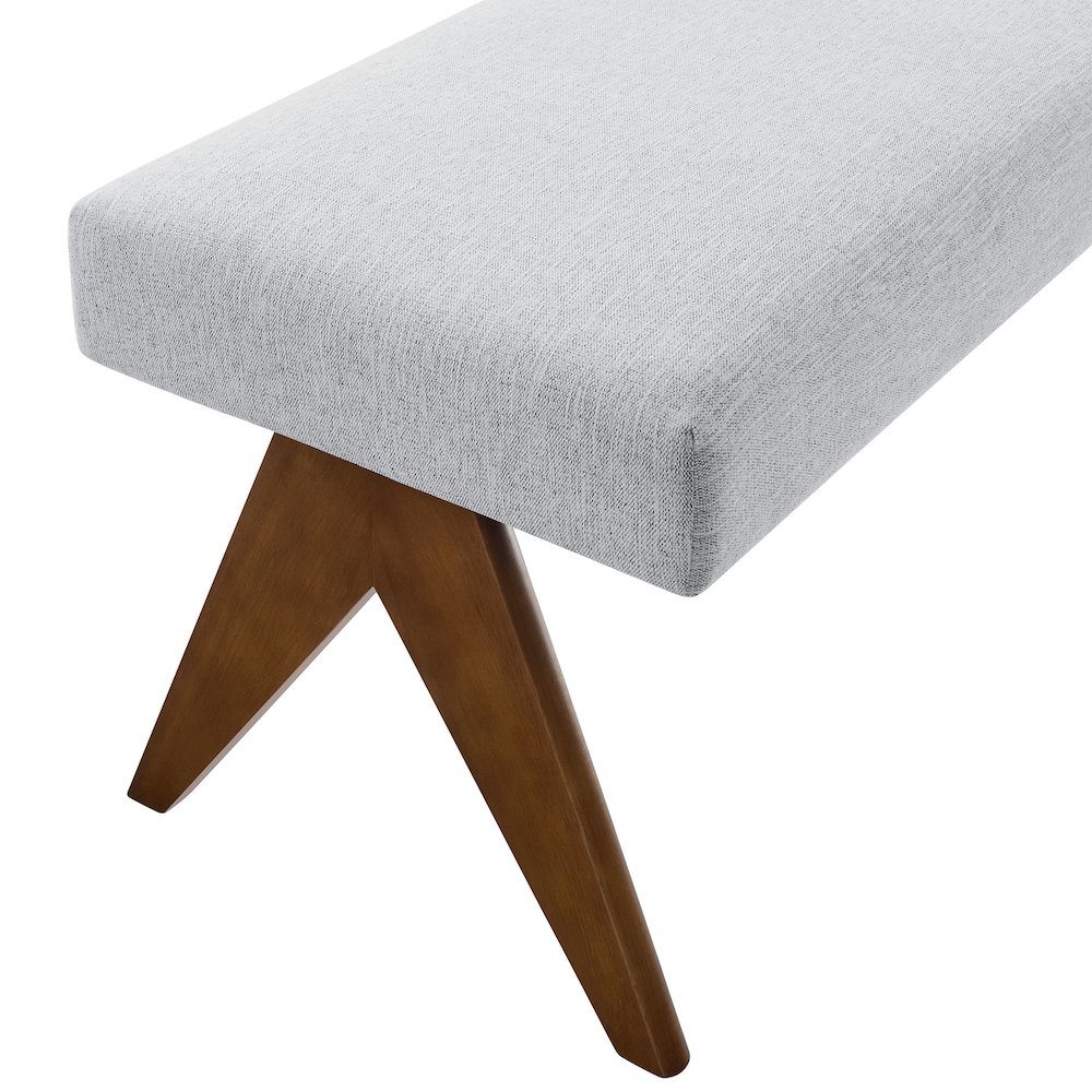 Lyra 47" Fabric Upholstered Bench. Picture 6