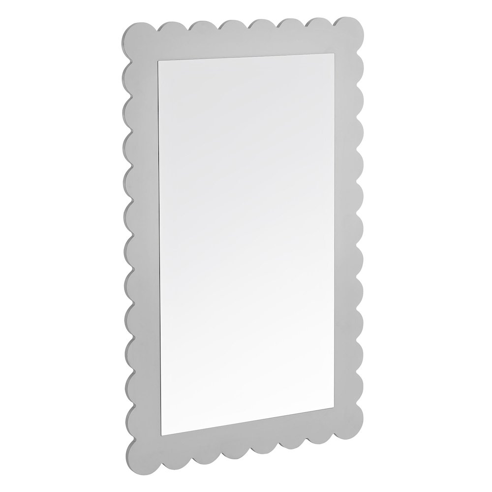Emmeline Scalloped Rectangle Wall Mirror. Picture 1