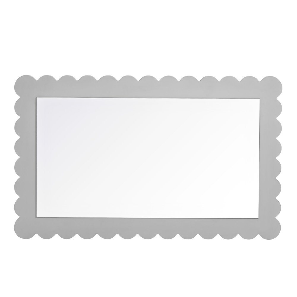 Emmeline Scalloped Rectangle Wall Mirror. Picture 4