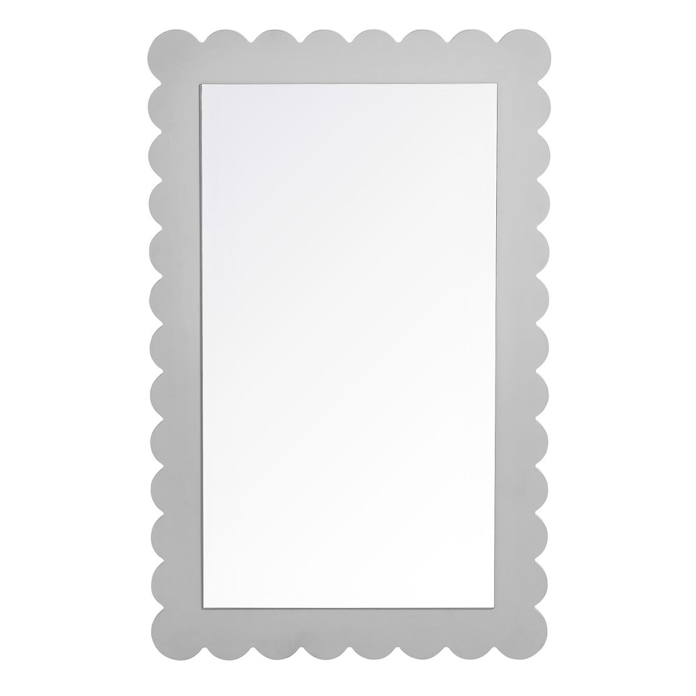 Emmeline Scalloped Rectangle Wall Mirror. Picture 5