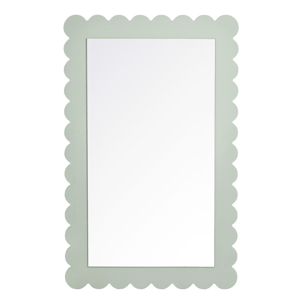 Emmeline Scalloped Rectangle Wall Mirror. Picture 5