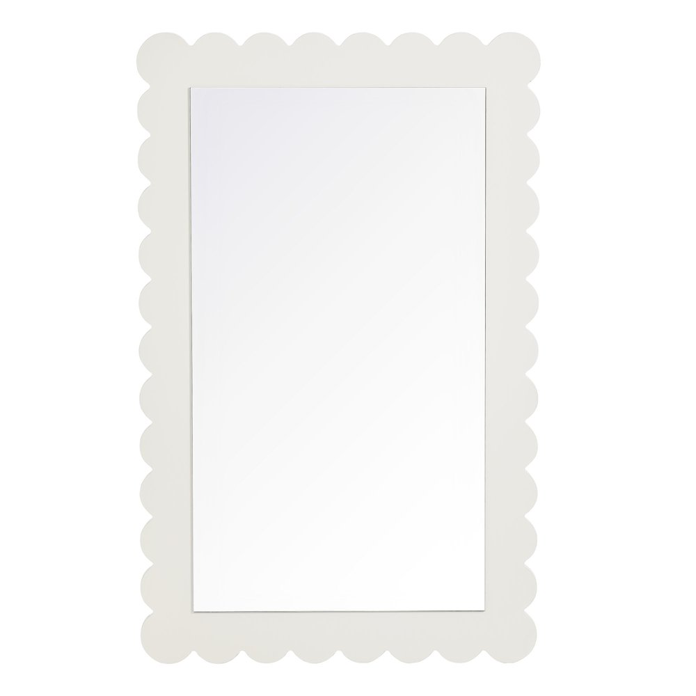 Emmeline Scalloped Rectangle Wall Mirror. Picture 5