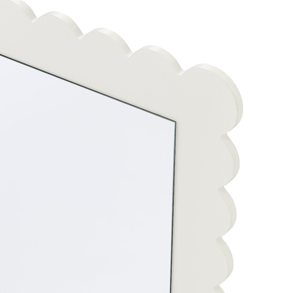 Emmeline Scalloped Rectangle Wall Mirror. Picture 6