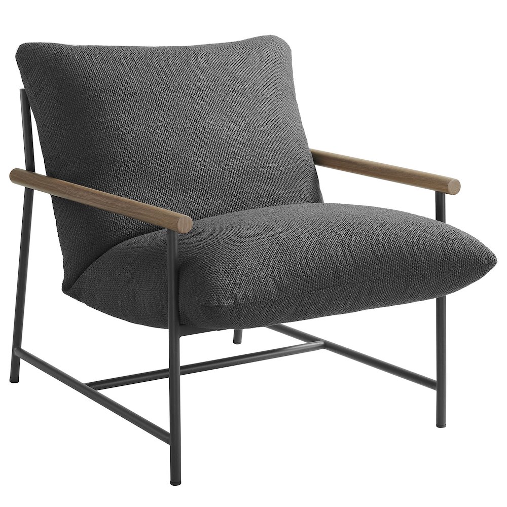 Raya Outdoor Patio Boucle Sling Lounge Chair. Picture 1
