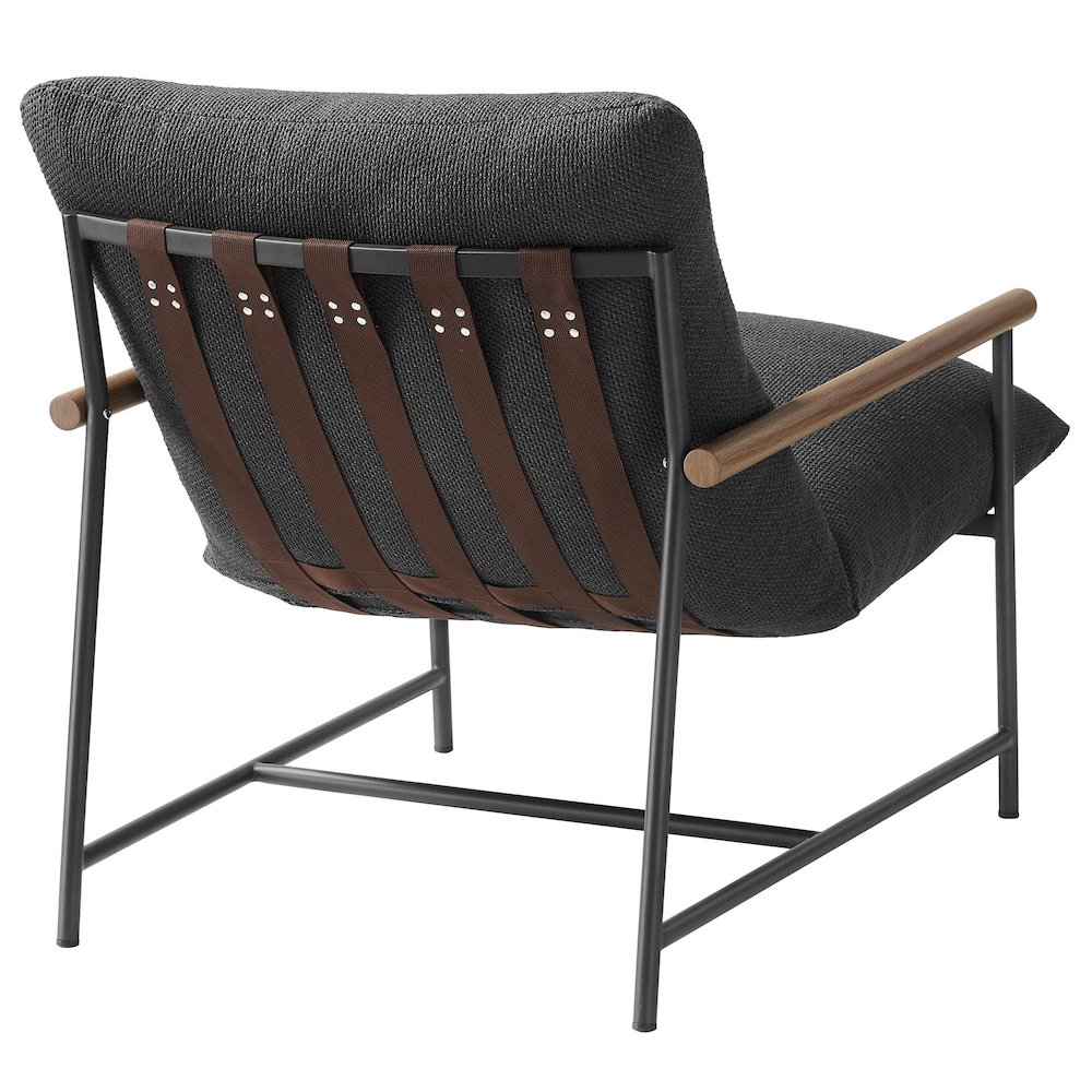 Raya Outdoor Patio Boucle Sling Lounge Chair. Picture 5