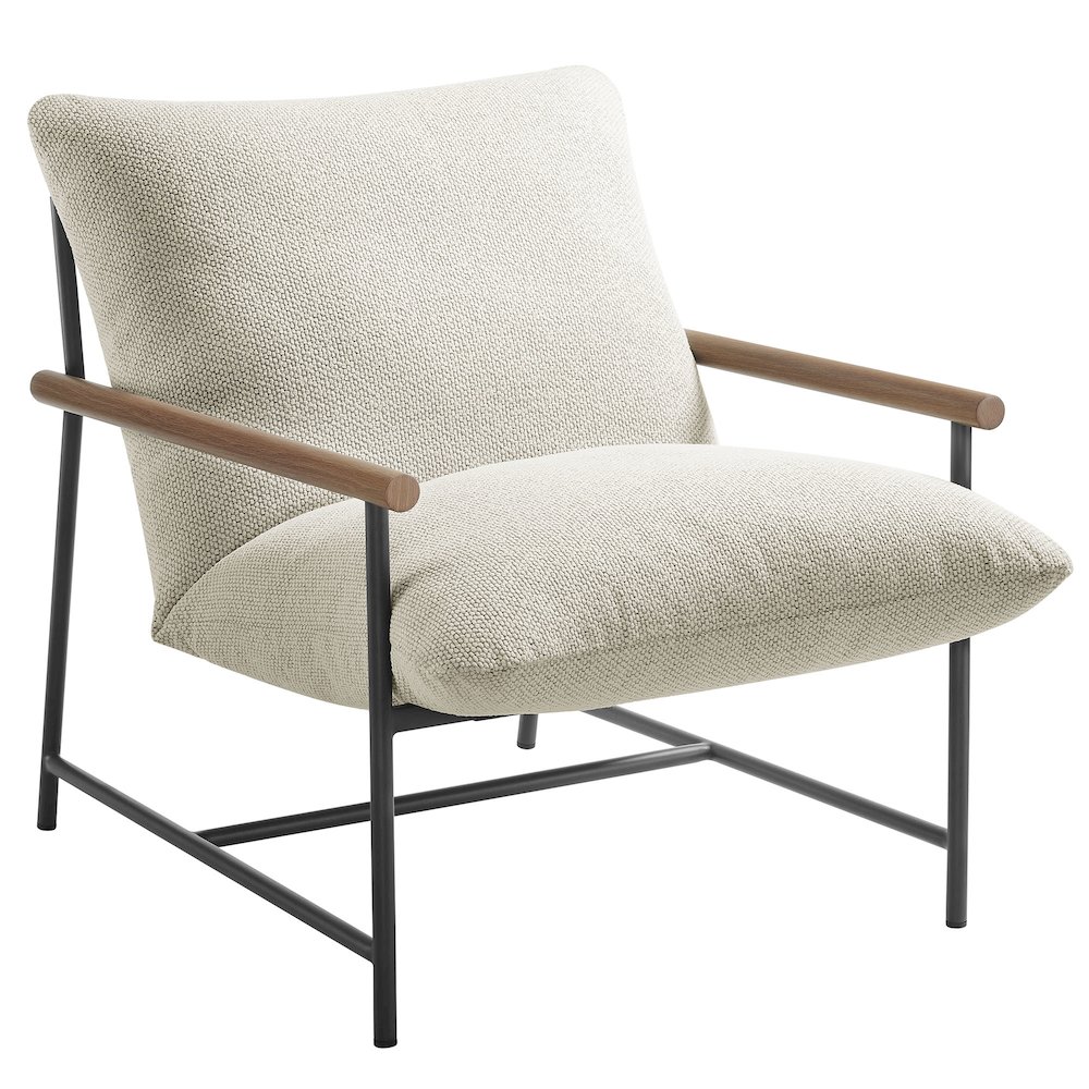 Raya Outdoor Patio Boucle Sling Lounge Chair. Picture 1
