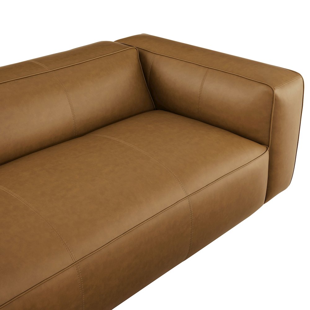 Auren Upholstered Vegan Leather Sofa. Picture 7