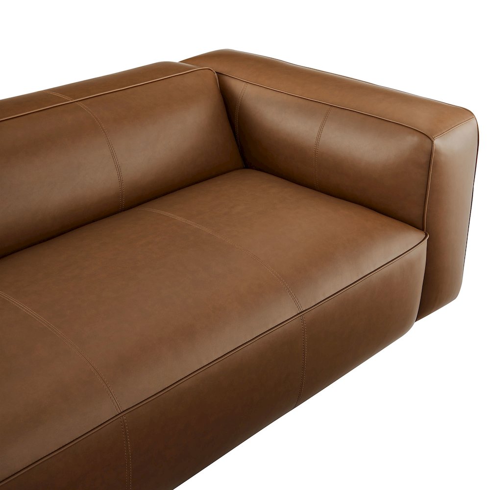 Auren Upholstered Vegan Leather Sofa. Picture 7