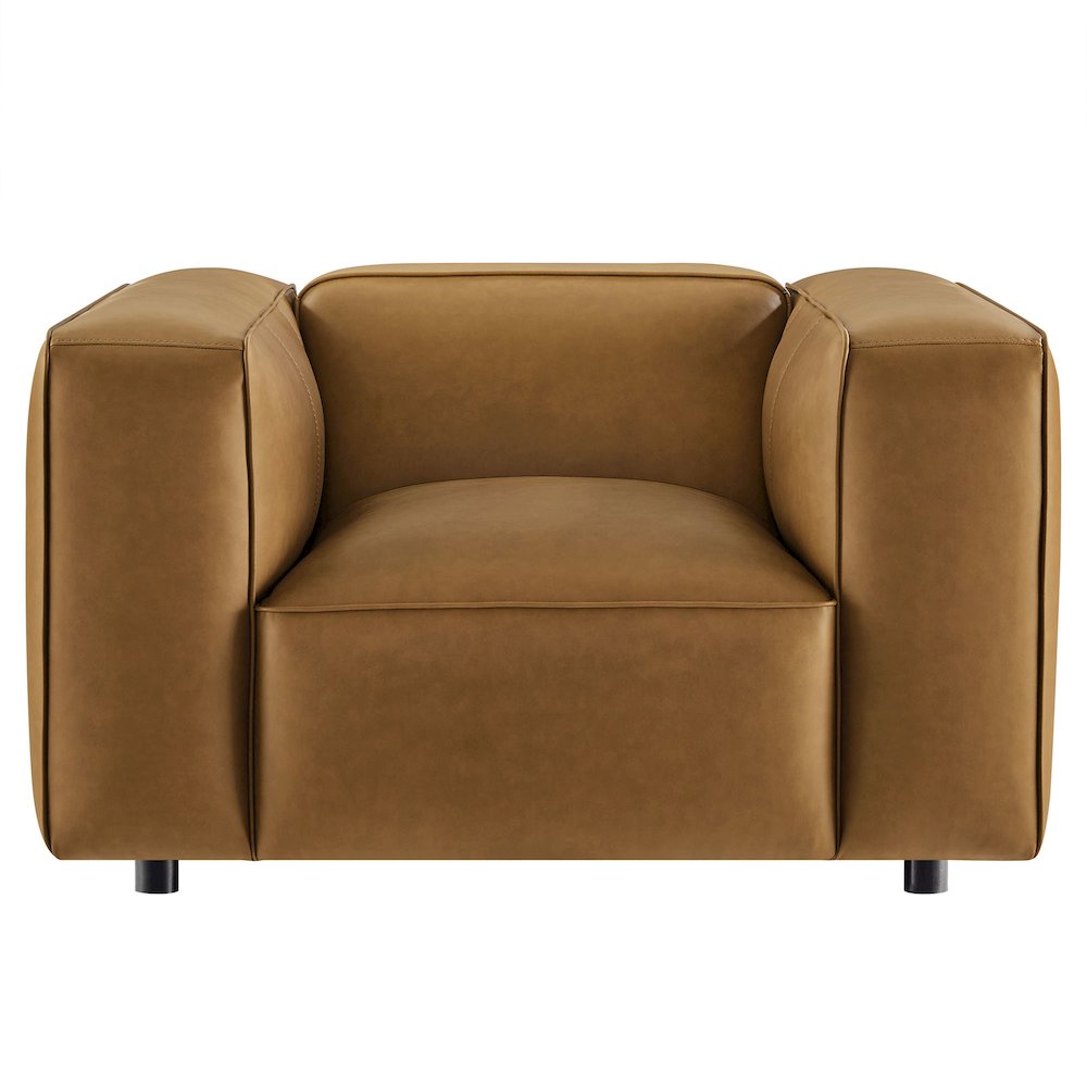 Auren Upholstered Vegan Leather Modular Armchair. Picture 6