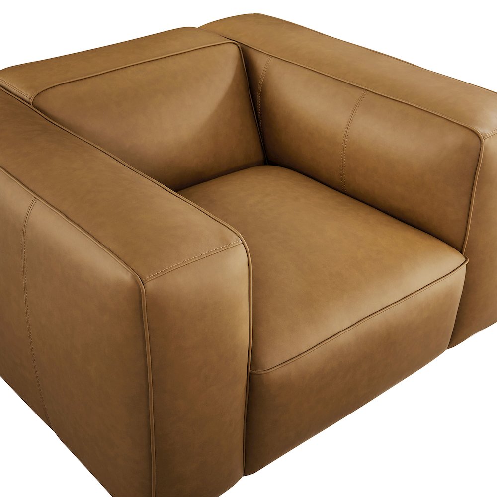 Auren Upholstered Vegan Leather Modular Armchair. Picture 7