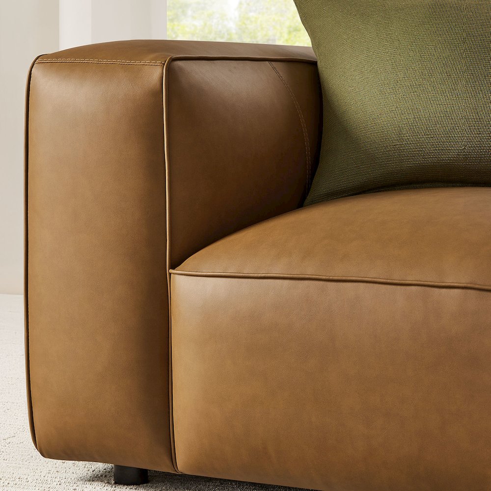 Auren Upholstered Vegan Leather Modular Armchair. Picture 10