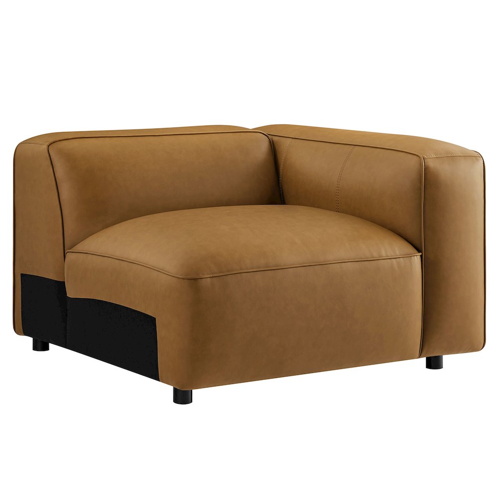 Auren Upholstered Vegan Leather Modular Right Armchair. Picture 1