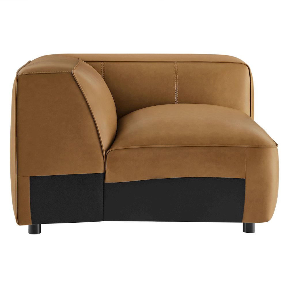 Auren Upholstered Vegan Leather Modular Right Armchair. Picture 4