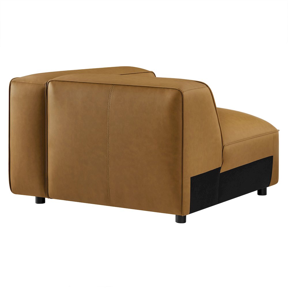 Auren Upholstered Vegan Leather Modular Right Armchair. Picture 5