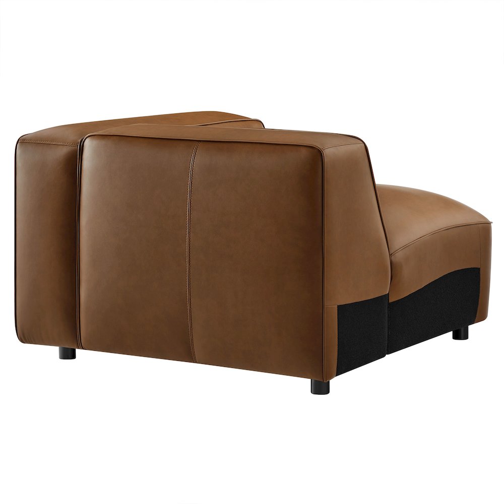Auren Upholstered Vegan Leather Modular Right Armchair. Picture 5