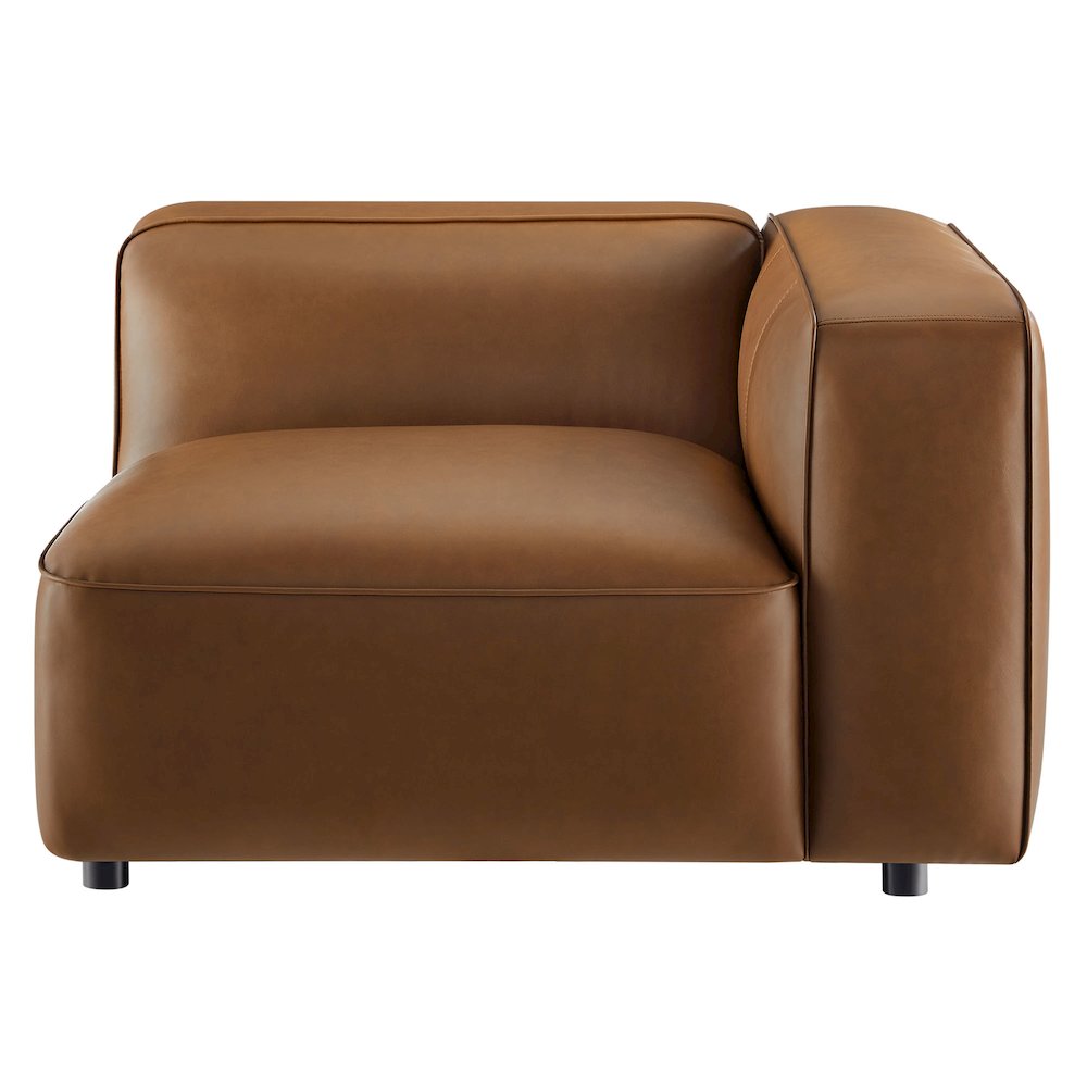 Auren Upholstered Vegan Leather Modular Right Armchair. Picture 6