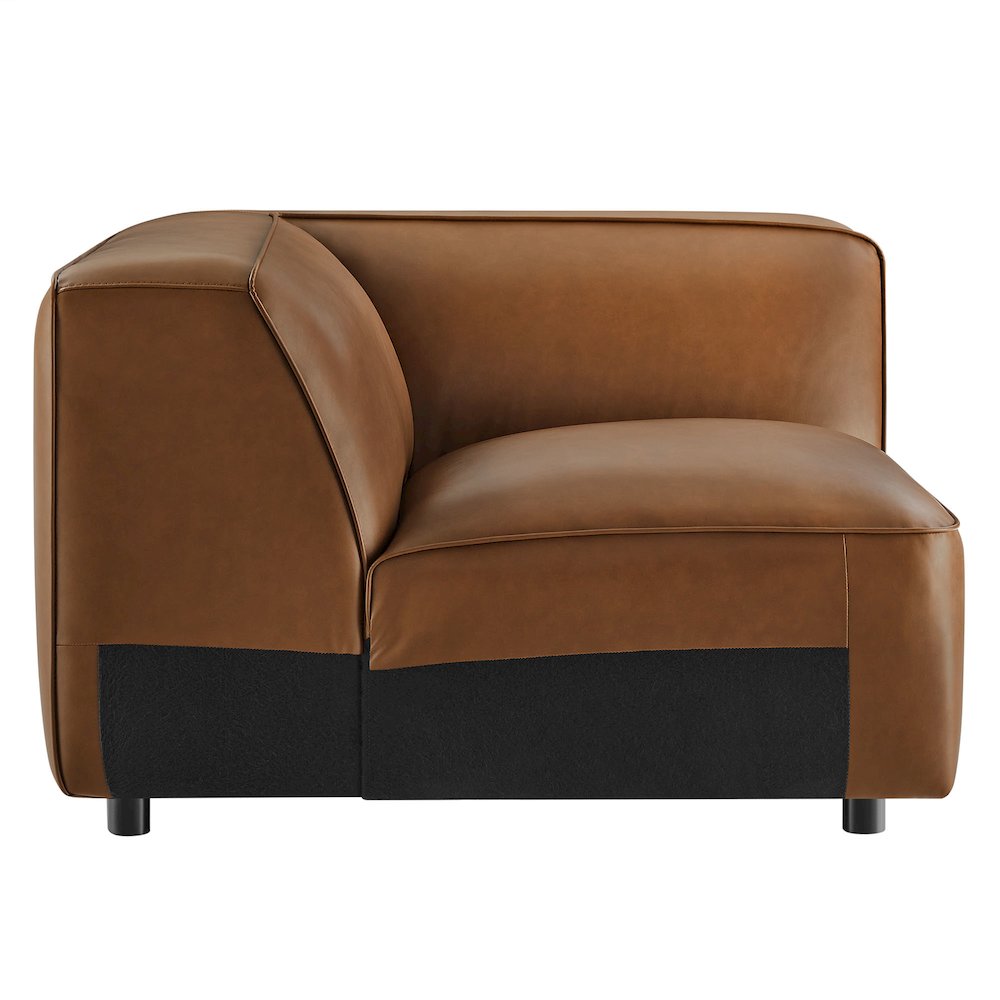Auren Upholstered Vegan Leather Modular Corner Chair. Picture 4