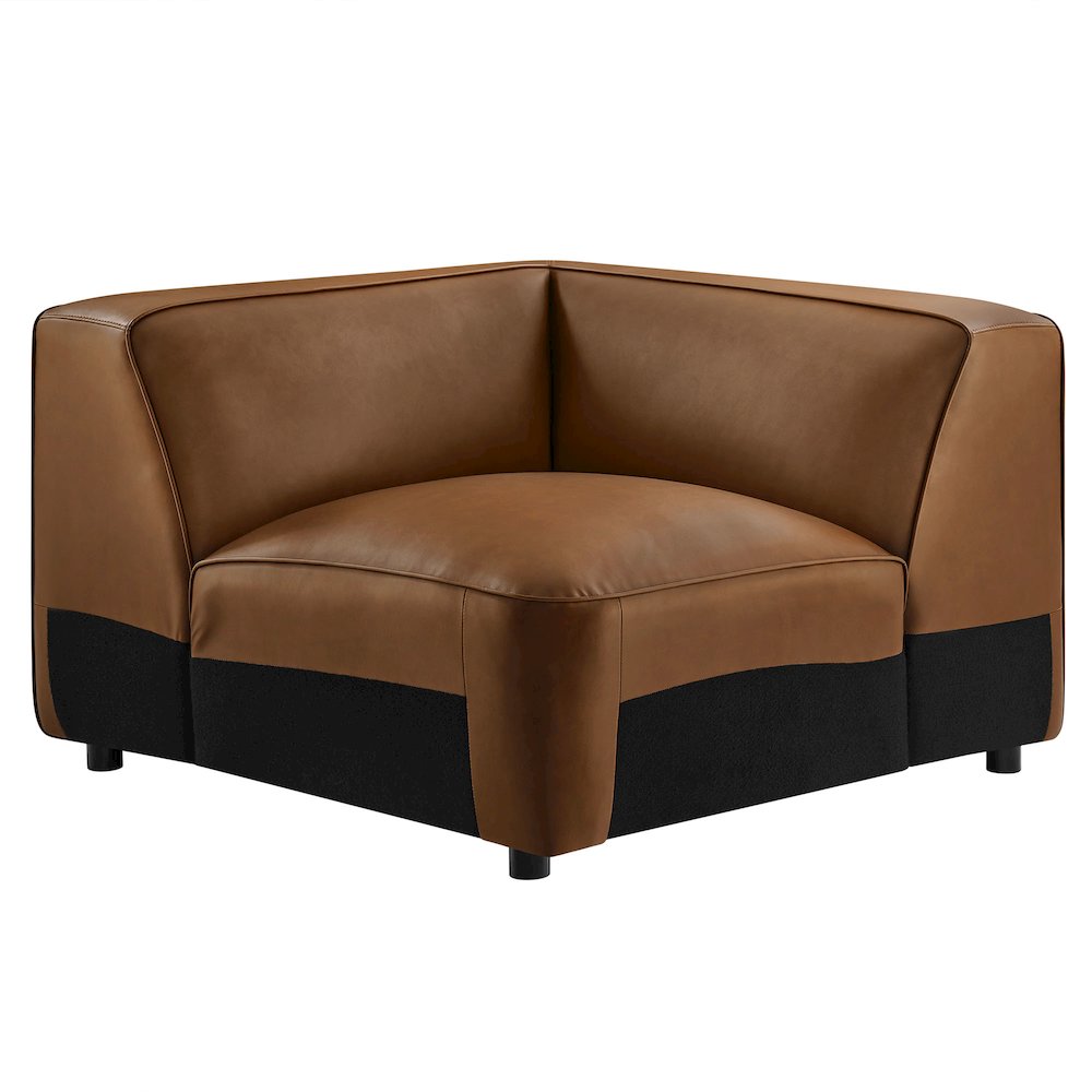 Auren Upholstered Vegan Leather Modular Corner Chair. Picture 6