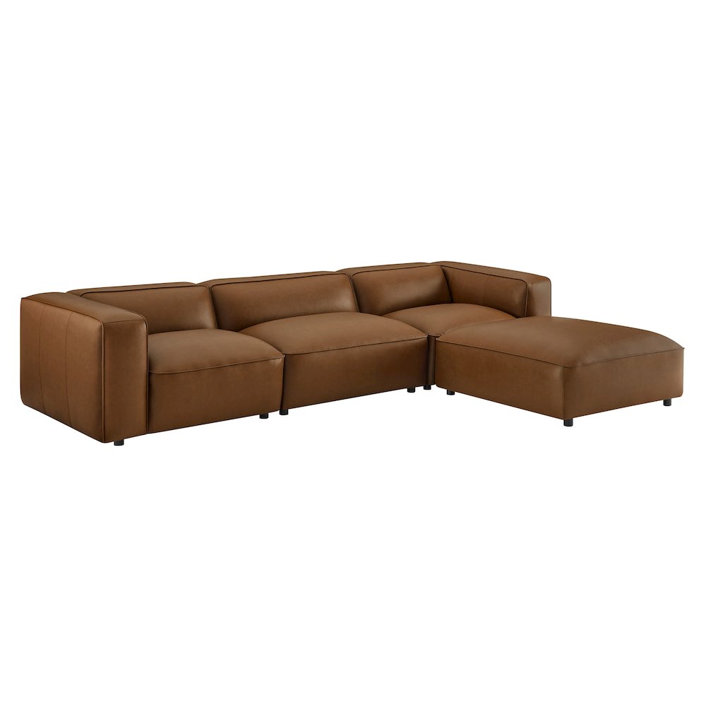 Auren 4-Piece Vegan Leather Modular Sofa Set. Picture 1