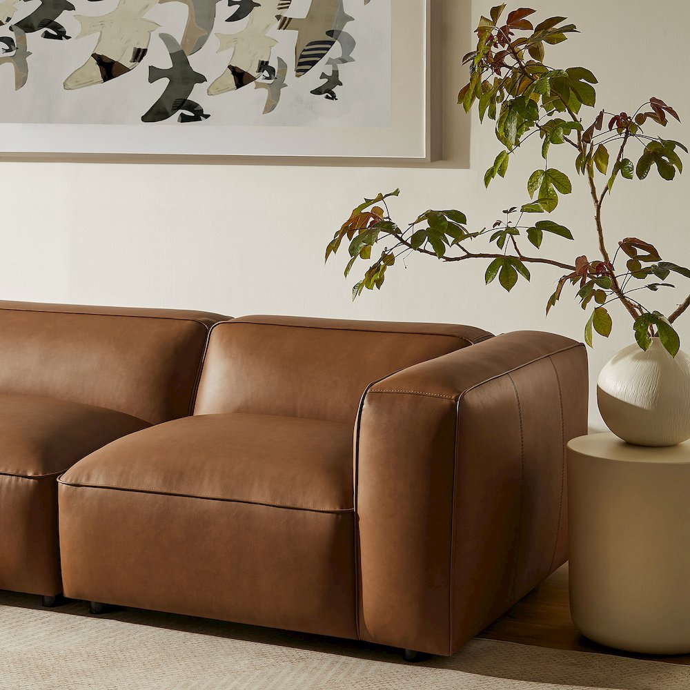Auren 4-Piece Vegan Leather Modular Sofa Set. Picture 9