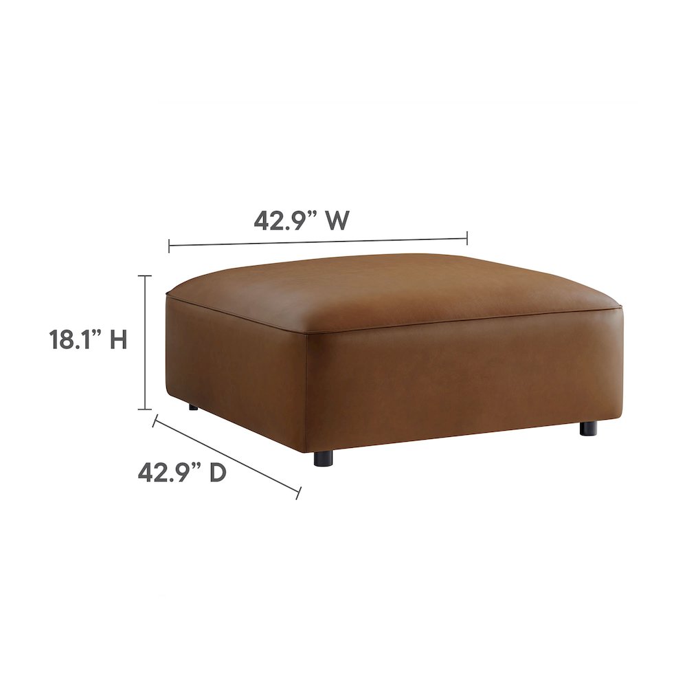 Auren 4-Piece Vegan Leather Modular Sofa Set. Picture 4